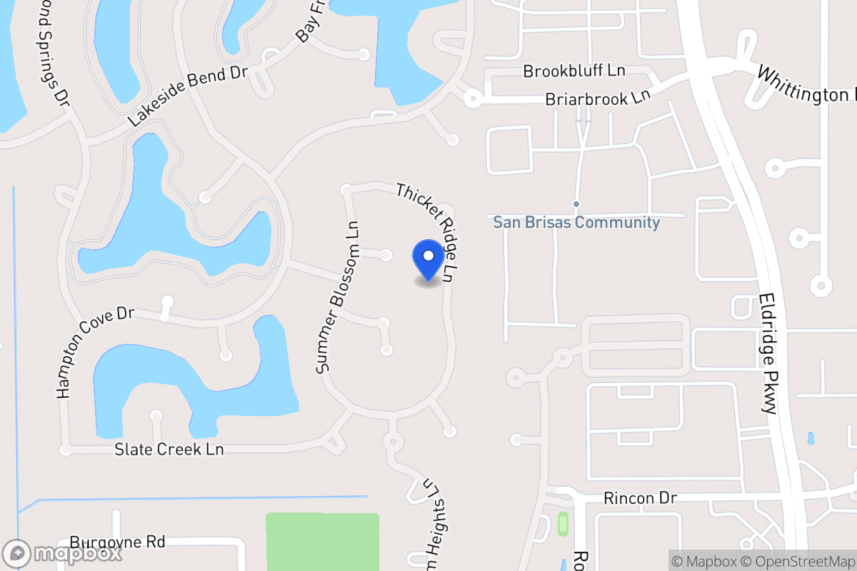 Map of 2218 Thicket Ridge Ln, Houston
