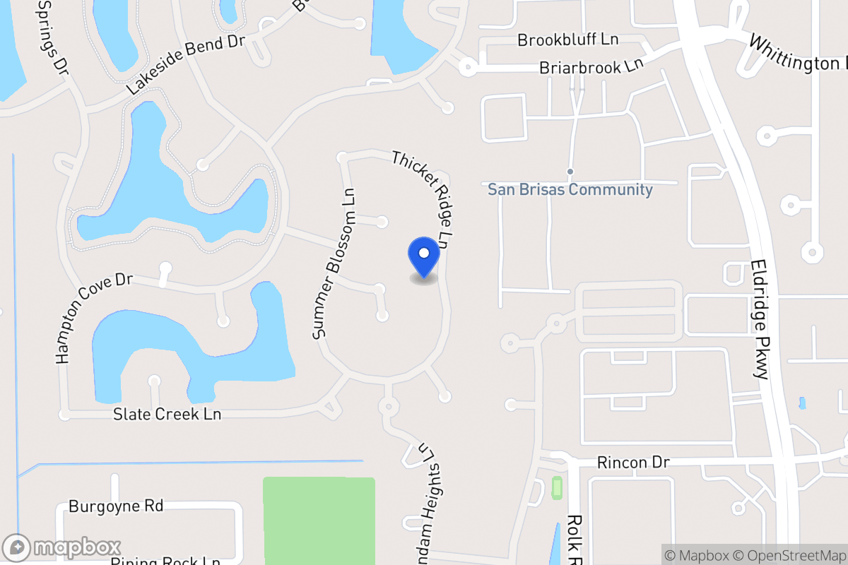 Map of 2302 Thicket Ridge Ln, Houston
