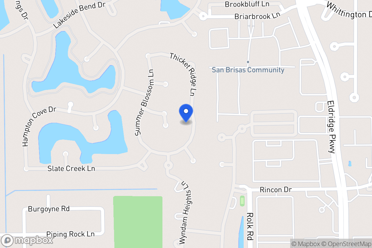 Map of 2310 Thicket Ridge Ln, Houston
