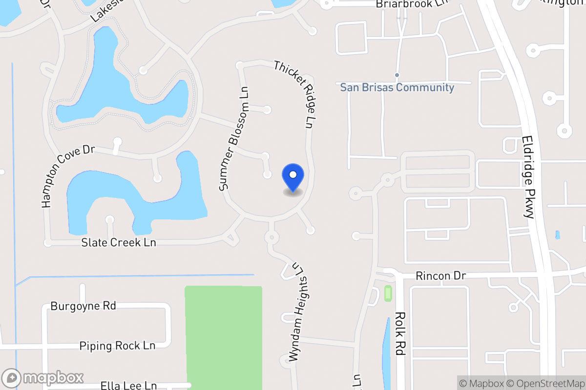 Map of 2322 Thicket Ridge Ln, Houston