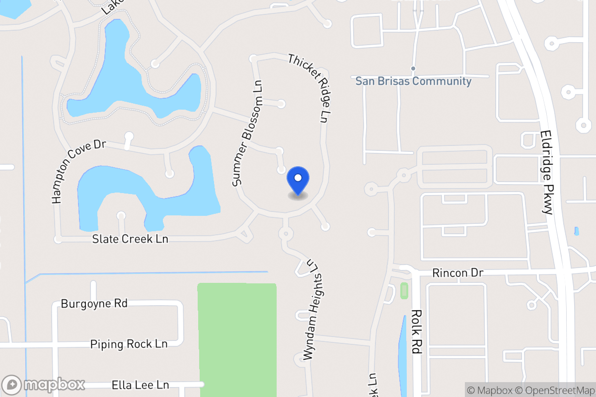 Map of 13602 Meridian Springs Ln, Houston