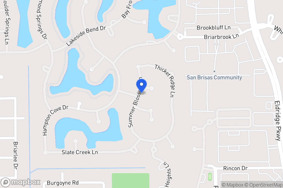 Map of Summerblossom Ln, Houston