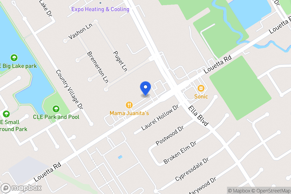Map of 3910 Louetta Rd, Houston