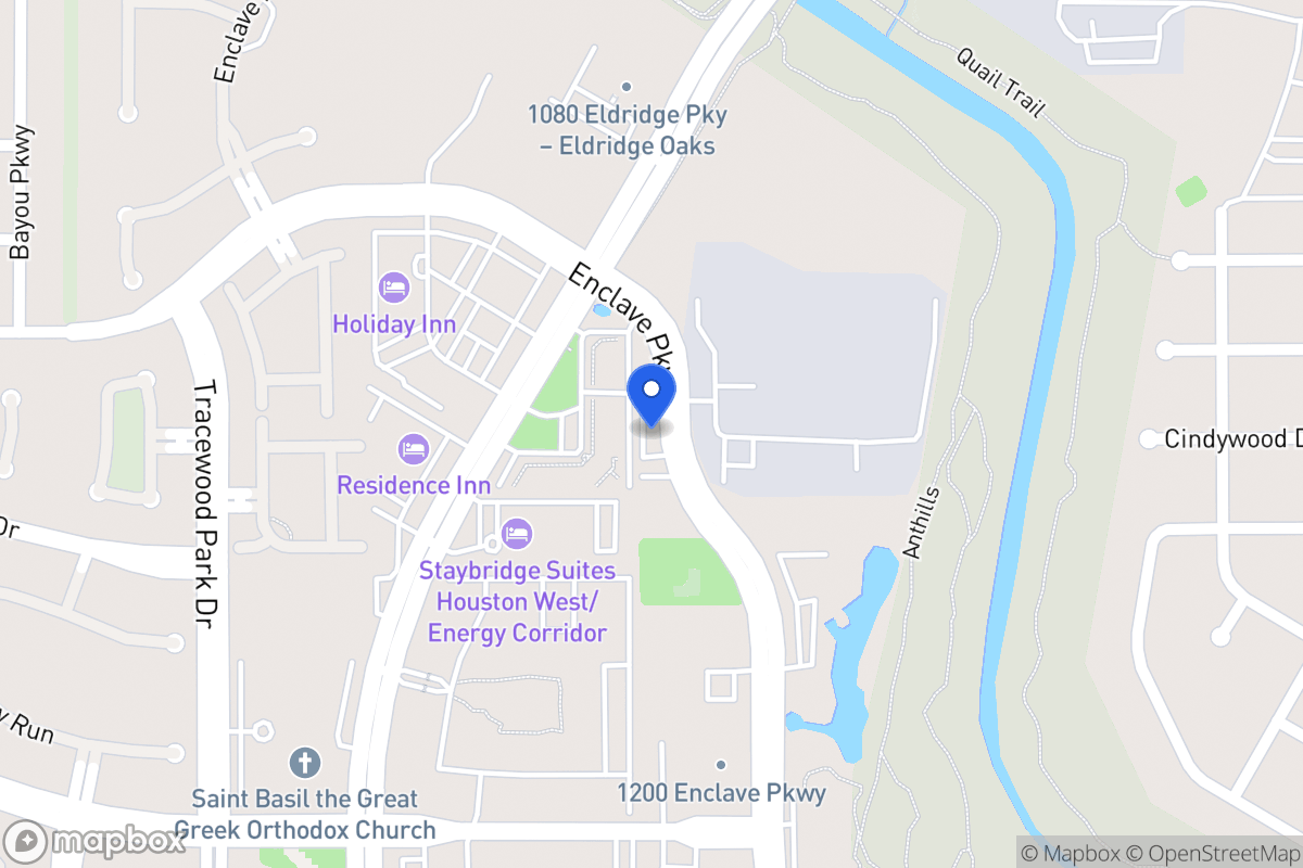 Map of 1130 Enclave Pky, Houston