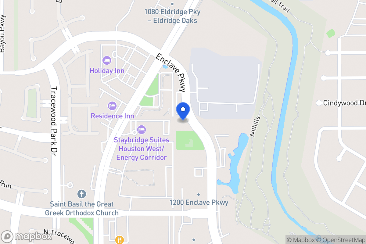 Map of 1140 Enclave Pky, Houston