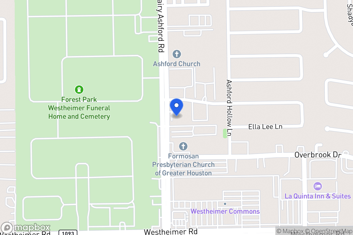 Map of 2303 Dairy Ashford Rd, Houston