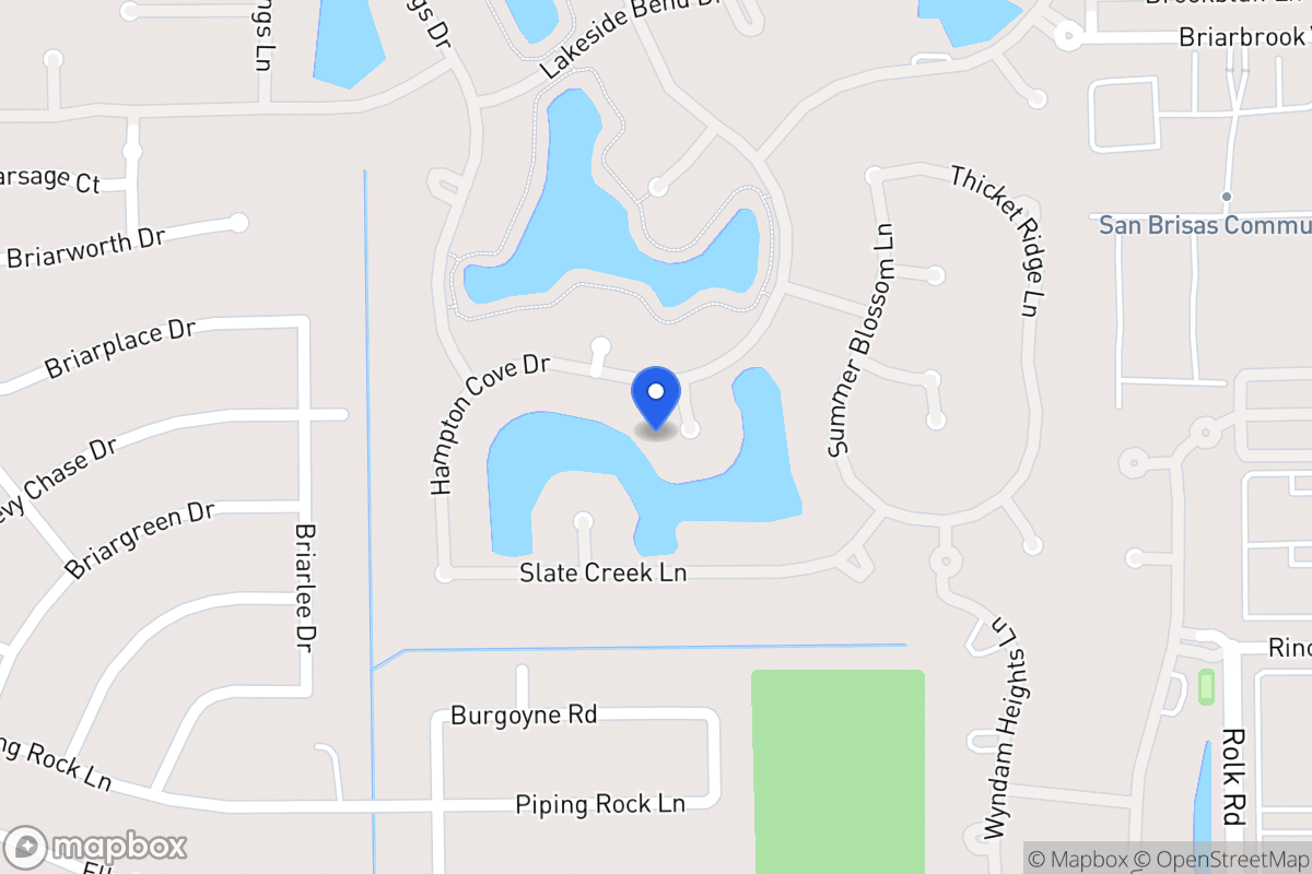Map of 2306 Bayou Mist Ct, Houston