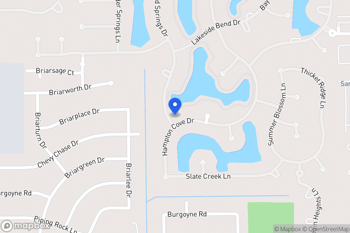 Map of 13922 Hampton Cove Dr, Houston
