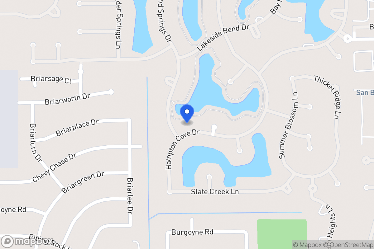 Map of 13918 Hampton Cove Dr, Houston