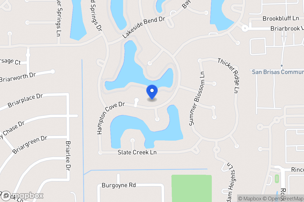 Map of 13818 Hampton Cove Dr, Houston