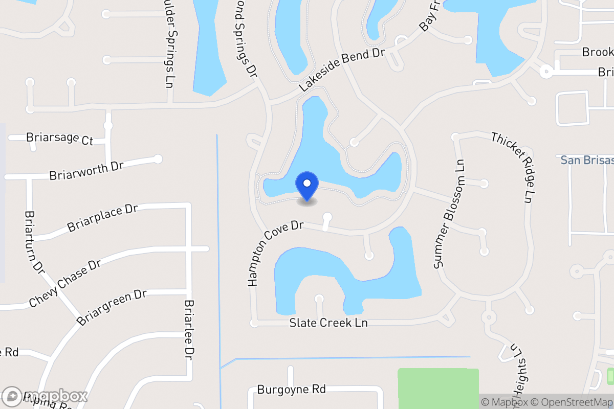 Map of Hampton Cove Dr, Houston