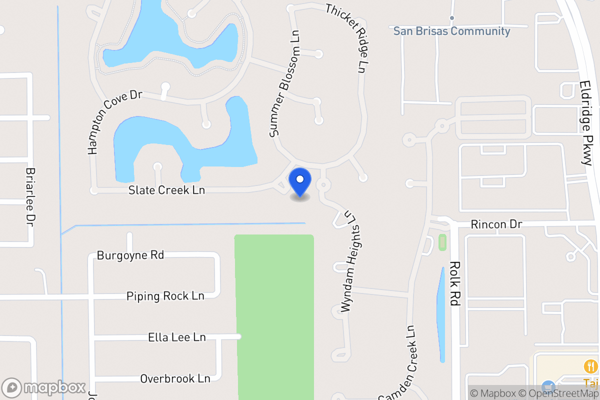 Map of 13711 Slate Creek Ln, Houston