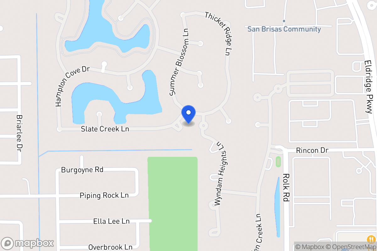 Map of 13707 Slate Creek Ln, Houston