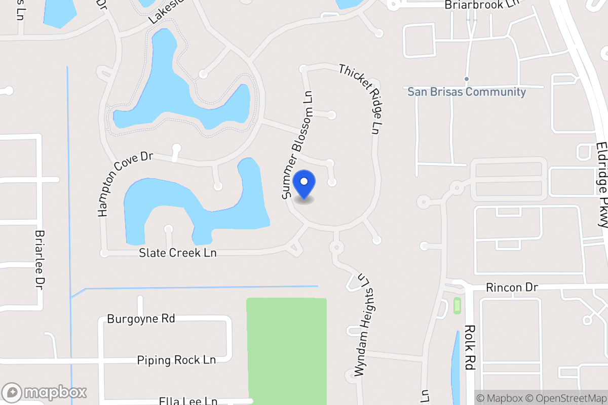 Map of 2323 Summerblossom Ln, Houston