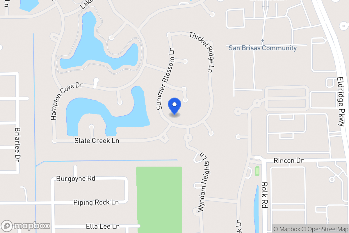 Map of 13614 Meridian Springs Ln, Houston