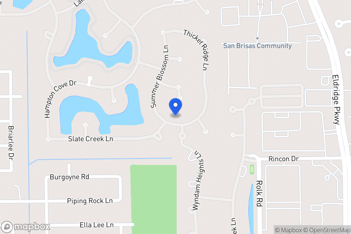 Map of 13610 Meridian Springs Ln, Houston