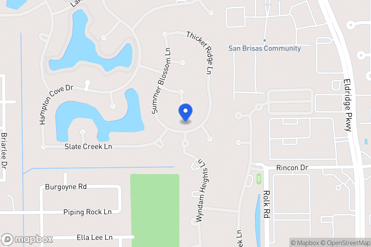 Map of 13606 Meridian Springs Ln, Houston