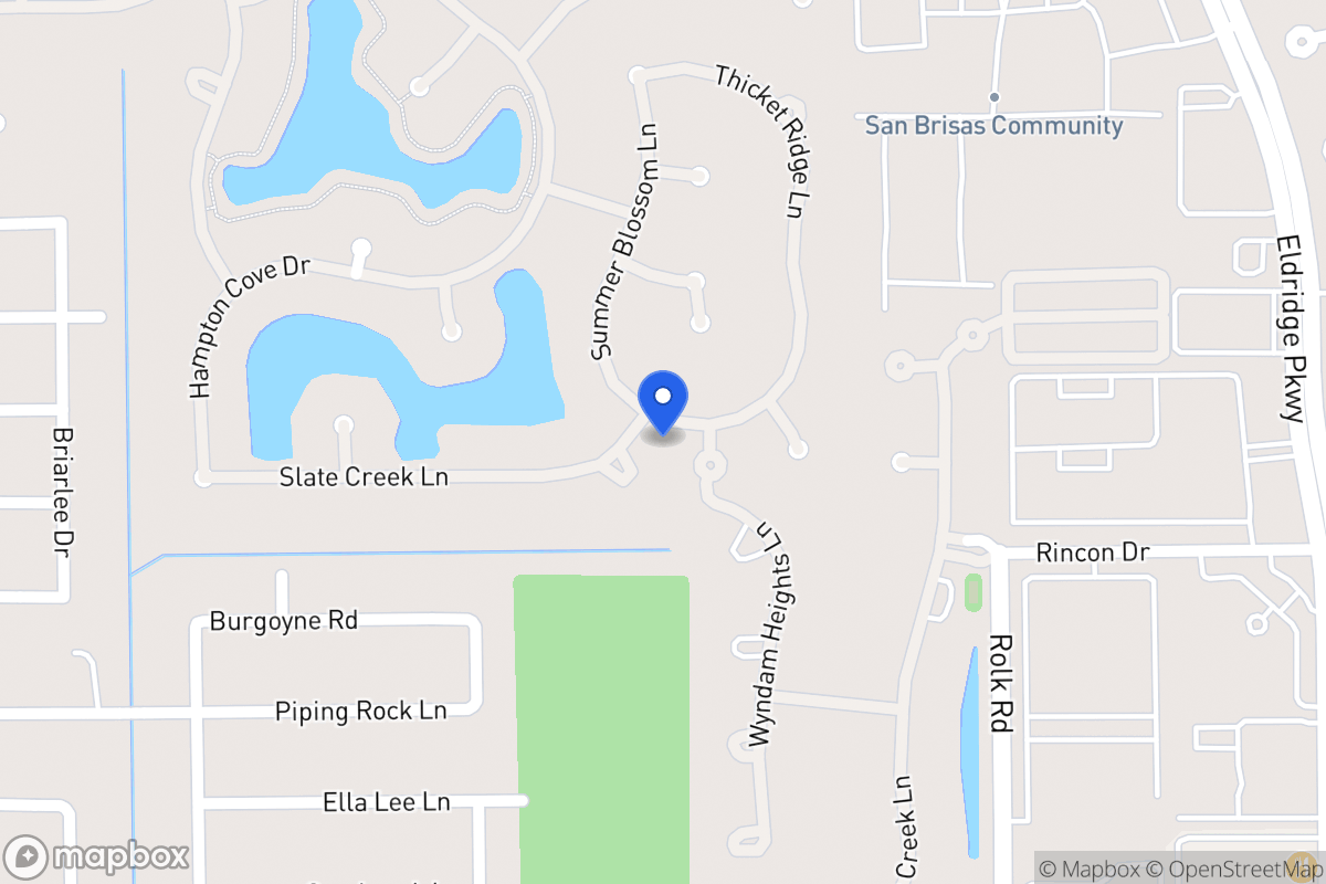 Map of 13703 Slate Creek Ln, Houston