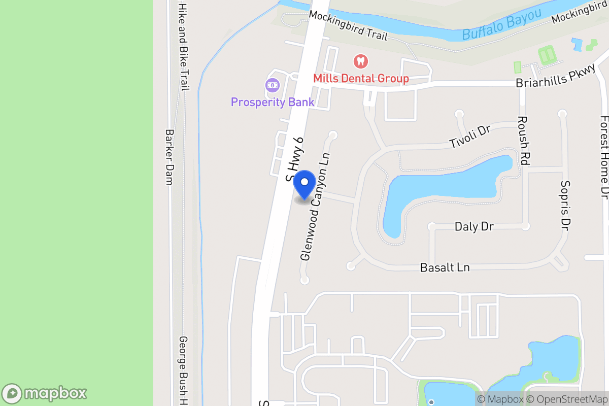 Map of 1214 Glenwood Canyon Ln, Houston