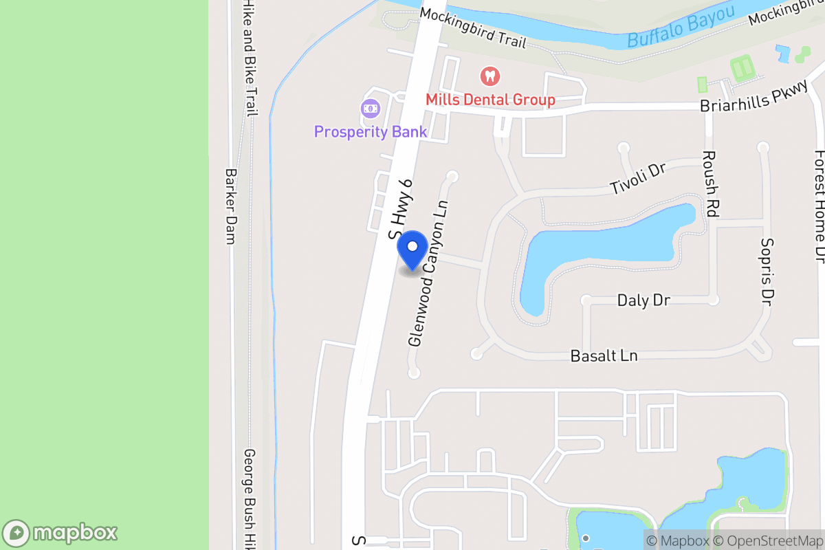 Map of 1218 Glenwood Canyon Ln, Houston
