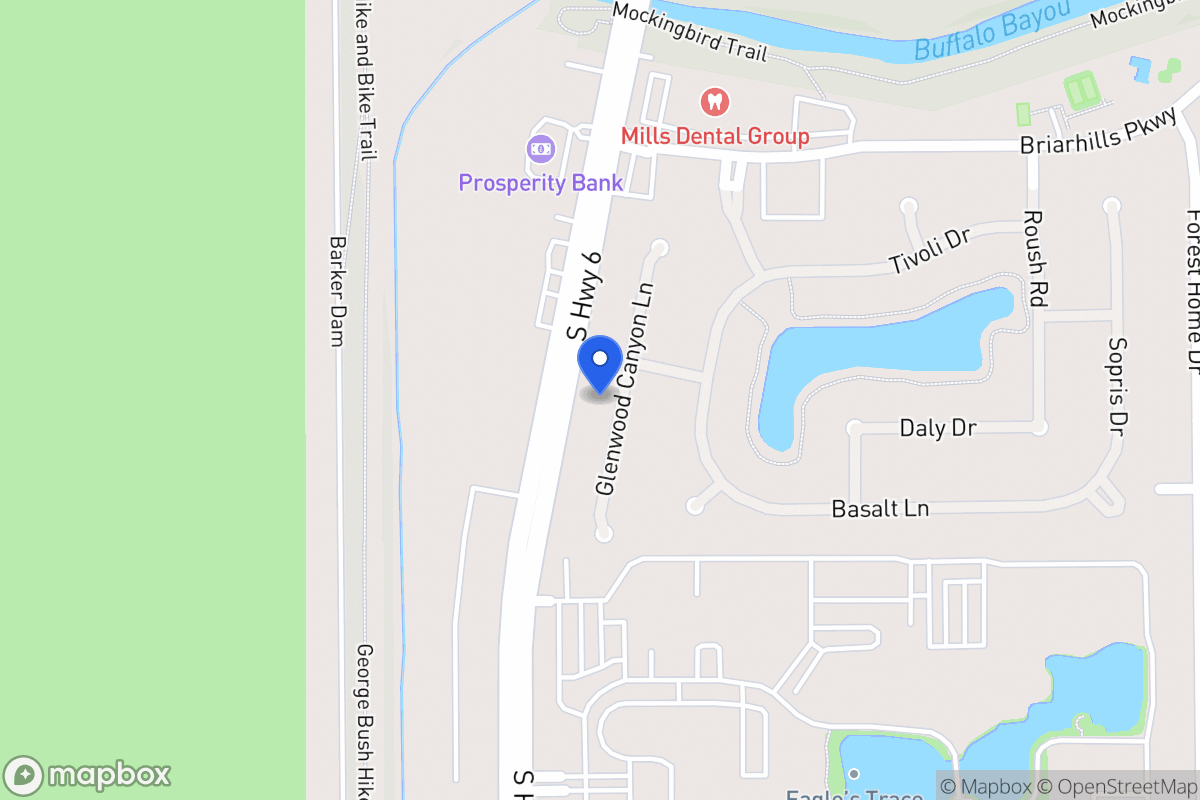 Map of 1222 Glenwood Canyon Ln, Houston