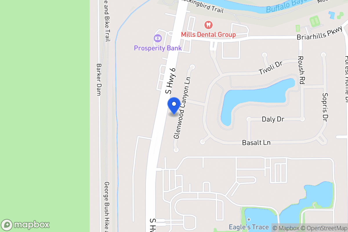 Map of 1230 Glenwood Canyon Ln, Houston