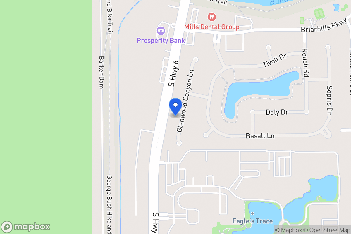 Map of 1242 Glenwood Canyon Ln, Houston