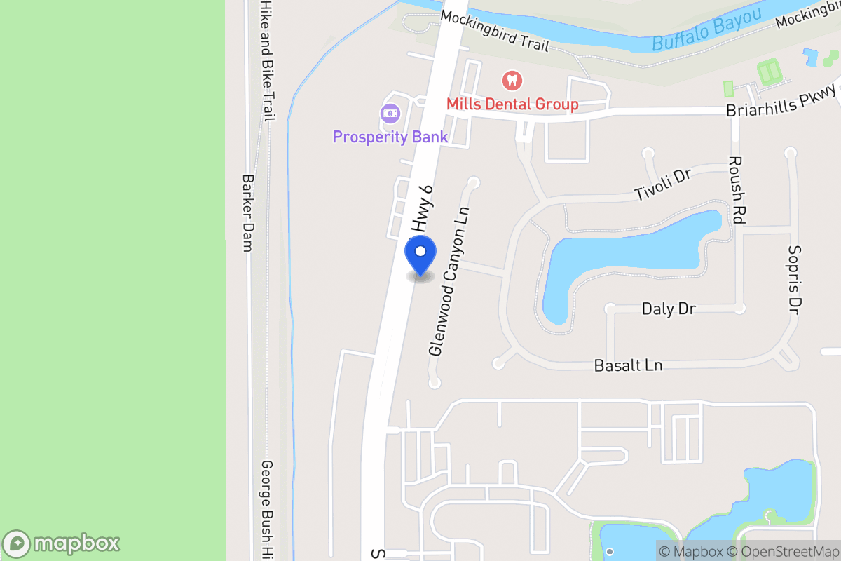 Map of Highway 6, Houston