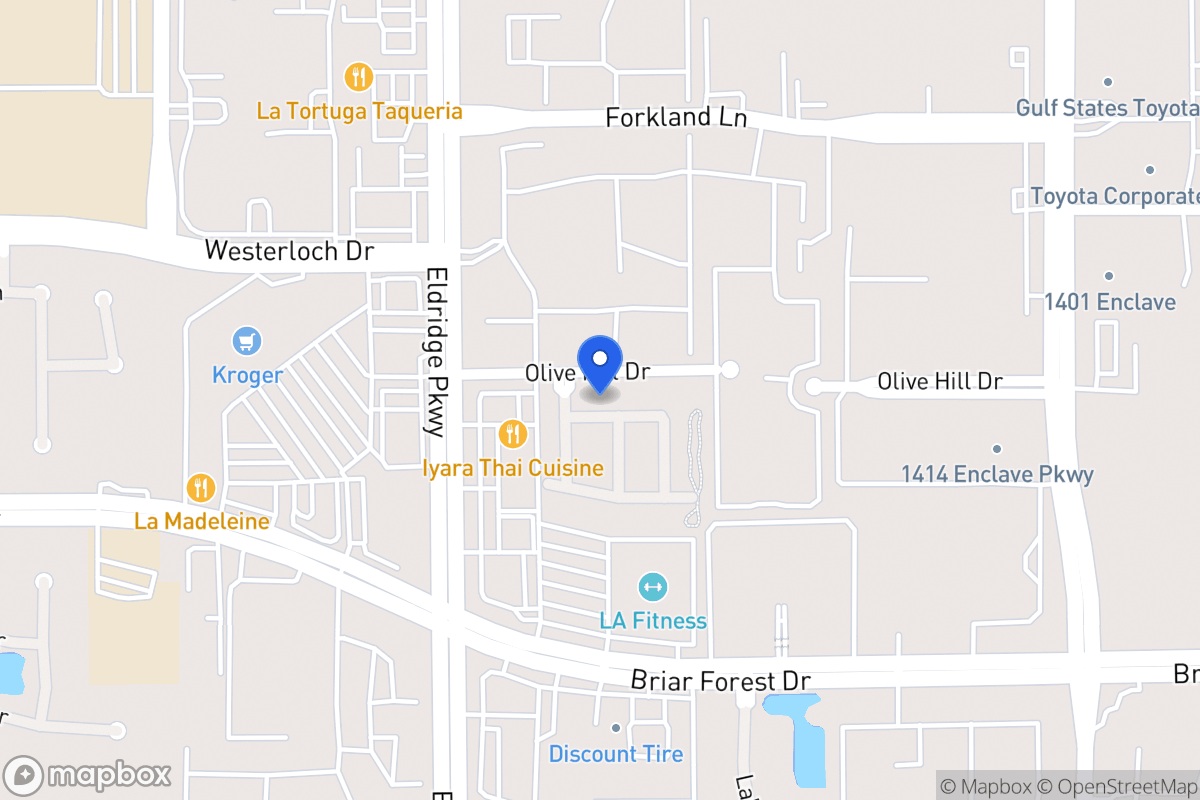 Map of 13322 Olive Trail, Houston