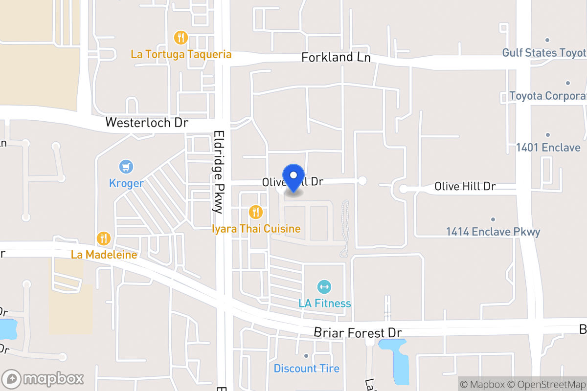 Map of 13326 Olive Trail, Houston