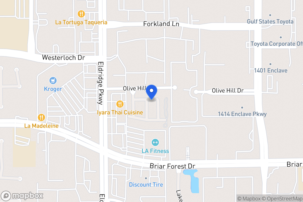 Map of Olive Trail, Houston