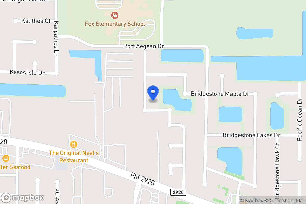 Map of 22314 Bridgestone Ridge Dr, Spring