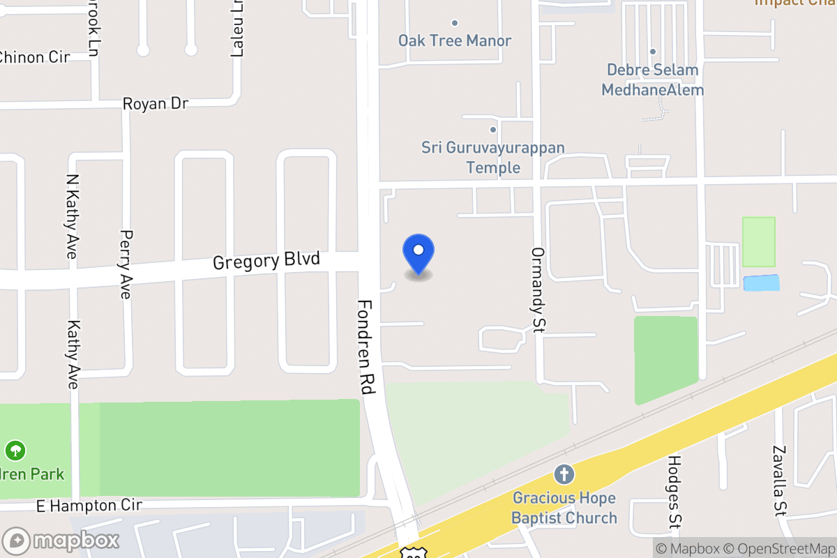 Map of 12959 Fondren Rd, Houston