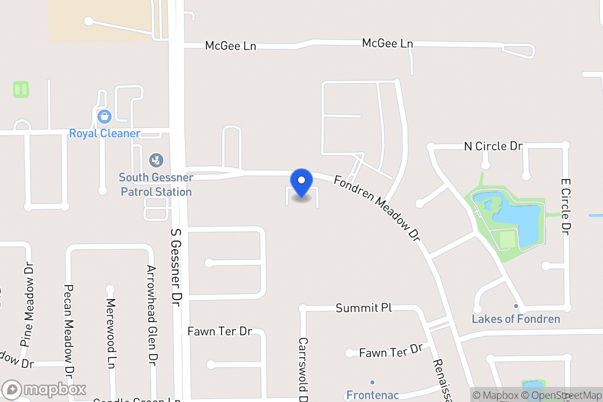 Map of 11910 Fondren Meadow Dr, Houston