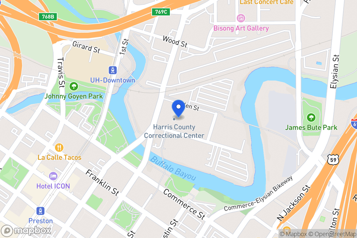 Map of N 700 San Jacinto St, Houston