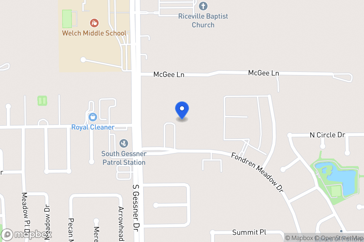 Map of S 11851 Gessner Drive, Houston