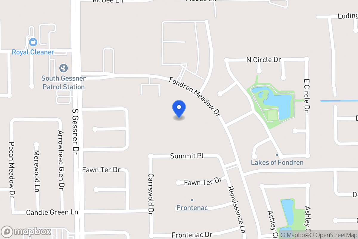 Map of 12002 Fondren Meadow Dr, Houston