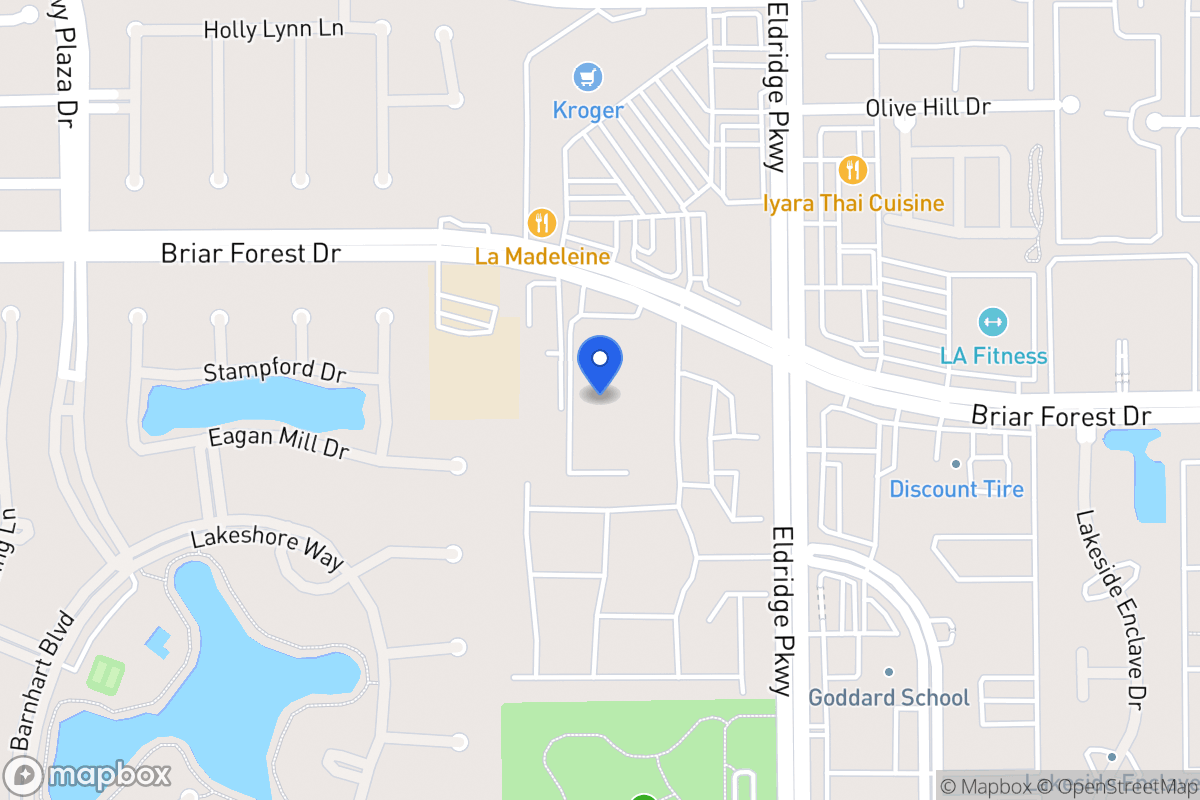 Map of 13411 Briar Forest Dr, Houston