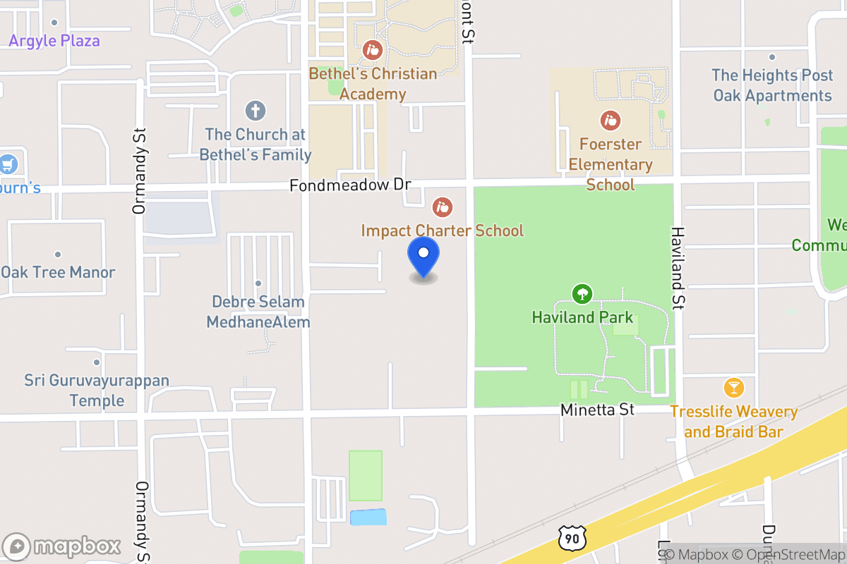 Map of 11526 Fairmont St, Houston