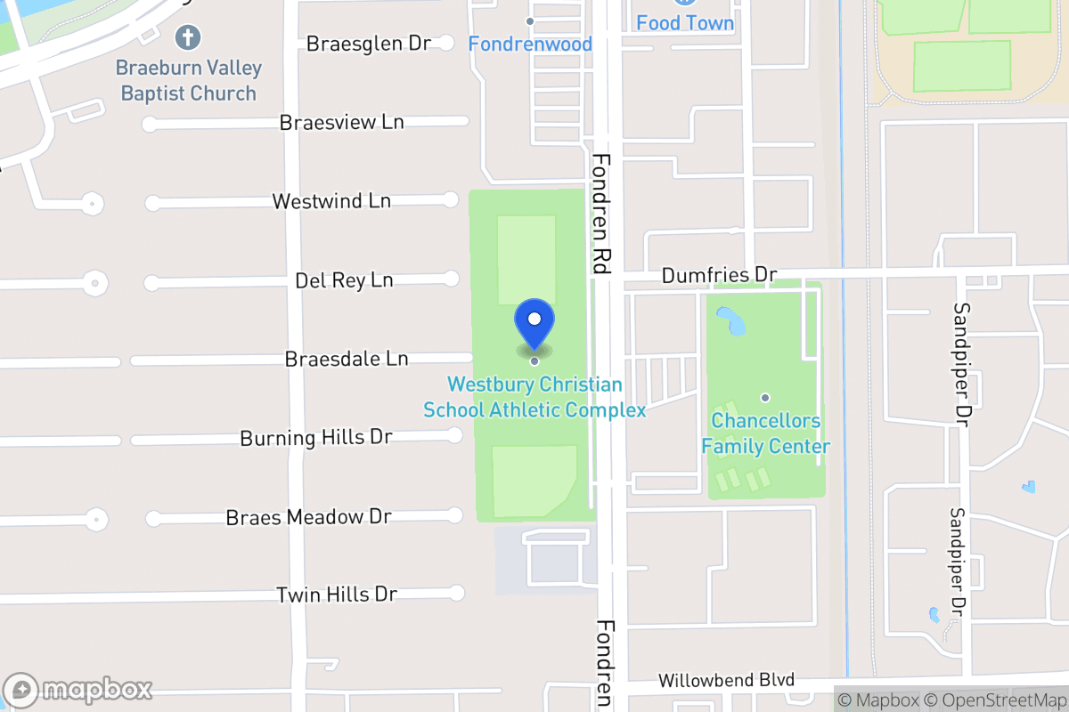 Map of 10402 Fondren Rd, Houston