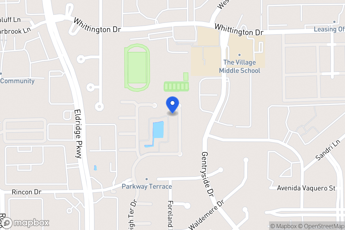 Map of 2020 Arrowood Glen Dr, Houston