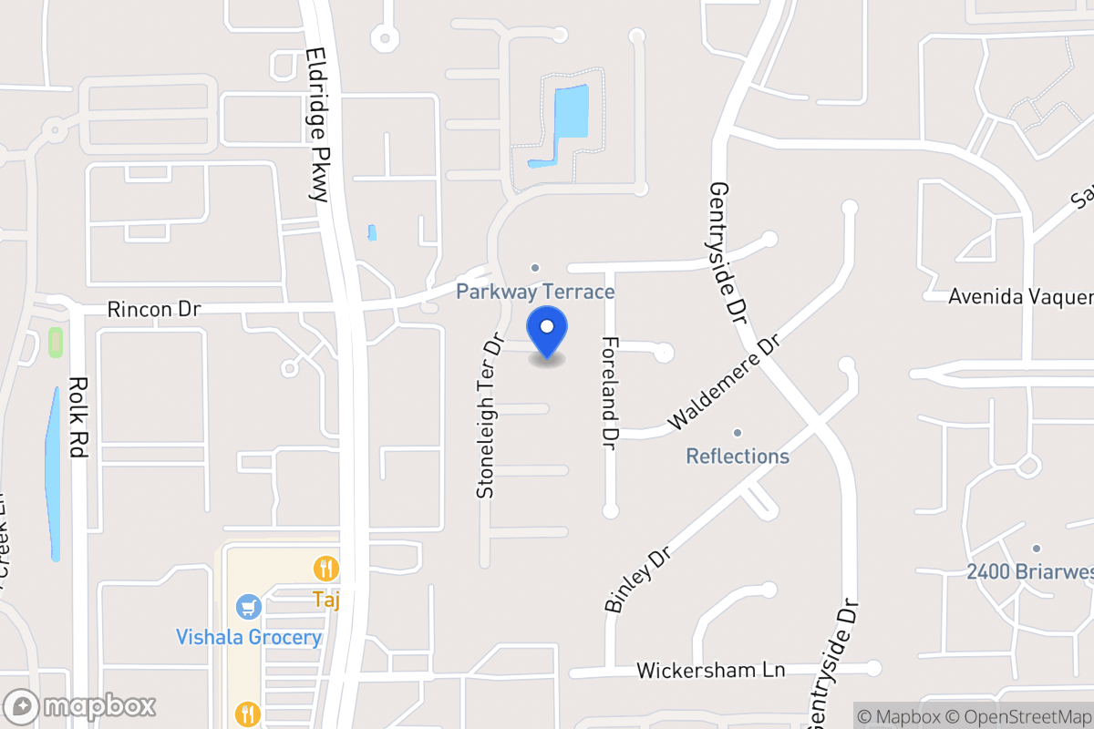 Map of 13207 Parkway Hills Dr, Houston
