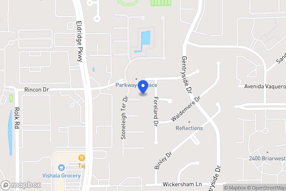 Map of 13202 Parkway Hills Dr, Houston