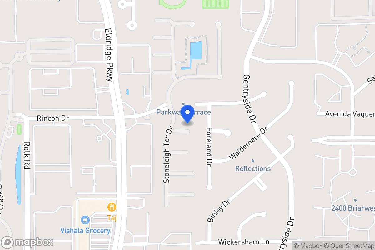 Map of 13206 Parkway Hills Dr, Houston