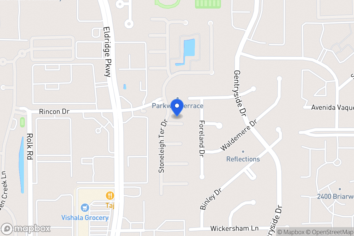Map of 13210 Parkway Hills Dr, Houston