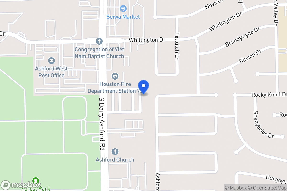 Map of 2023 Tarfite Pl, Houston