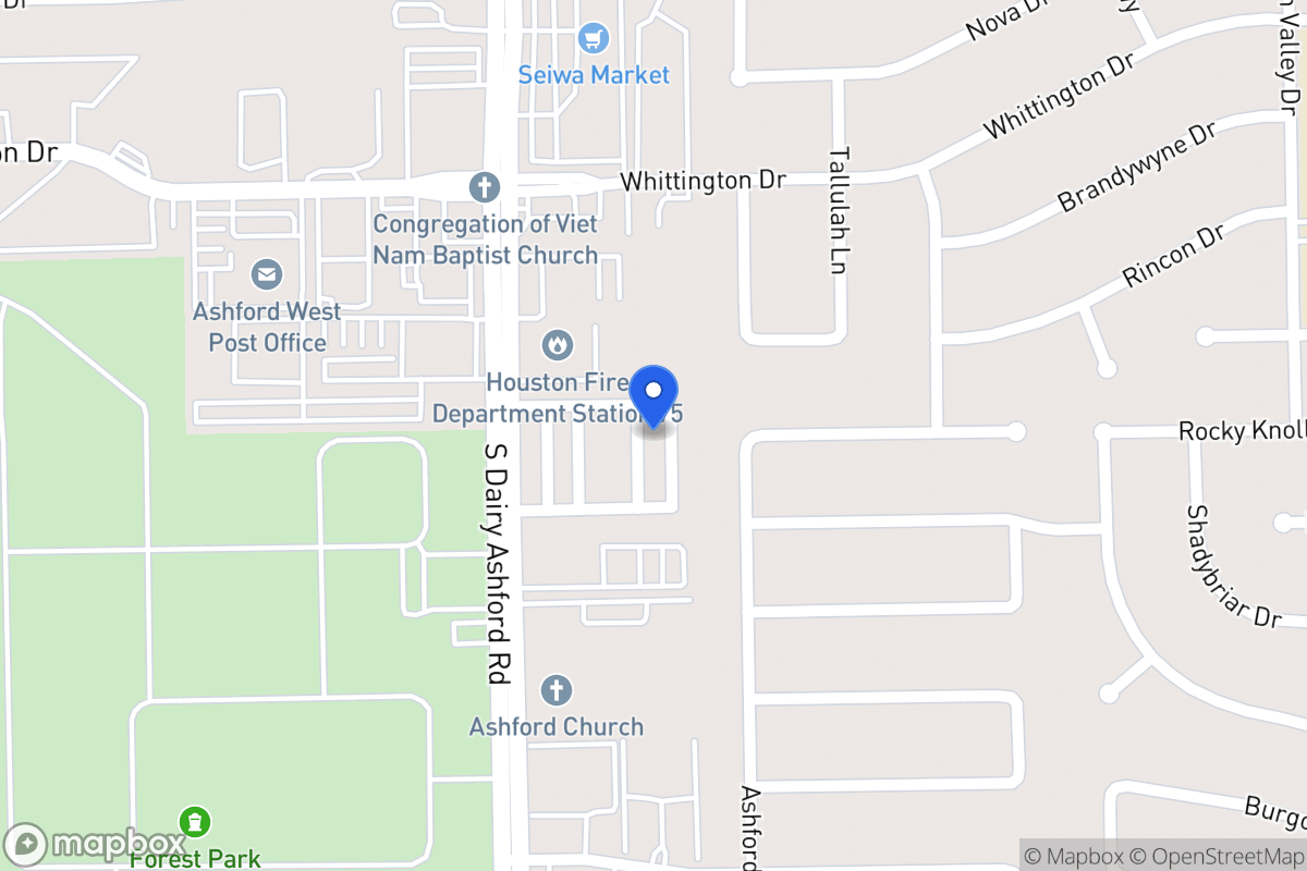 Map of 2022 Tarfite Pl, Houston