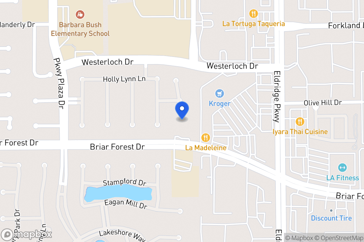 Map of 13420 Briar Forest Dr, Houston