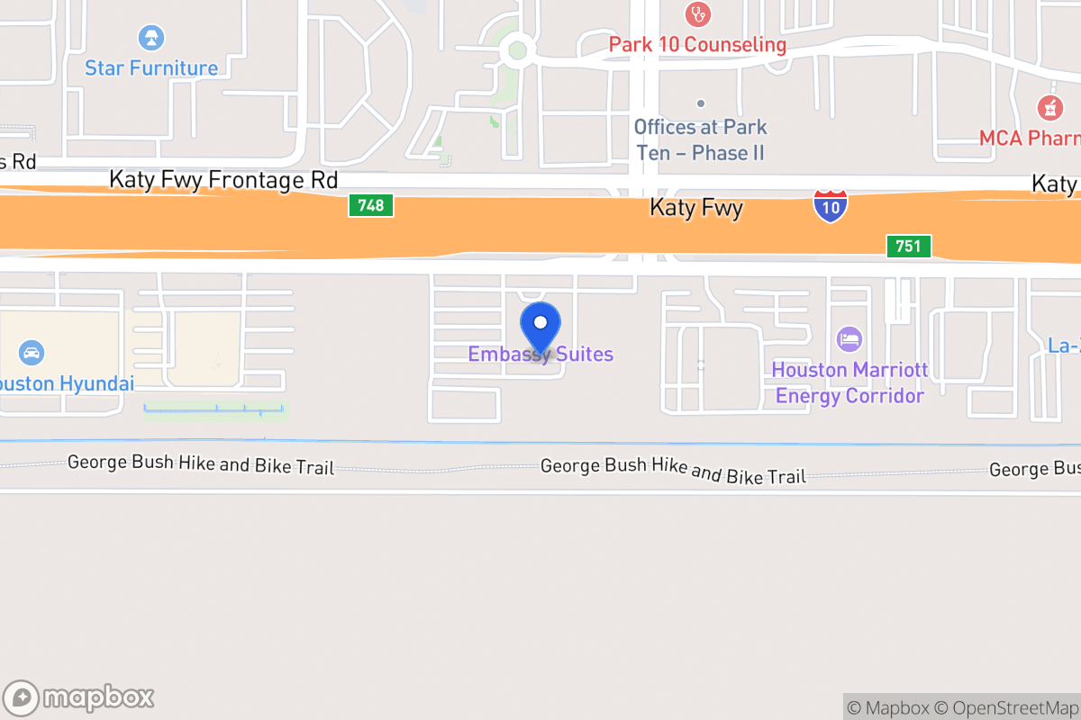 Map of Katy Fwy, Houston