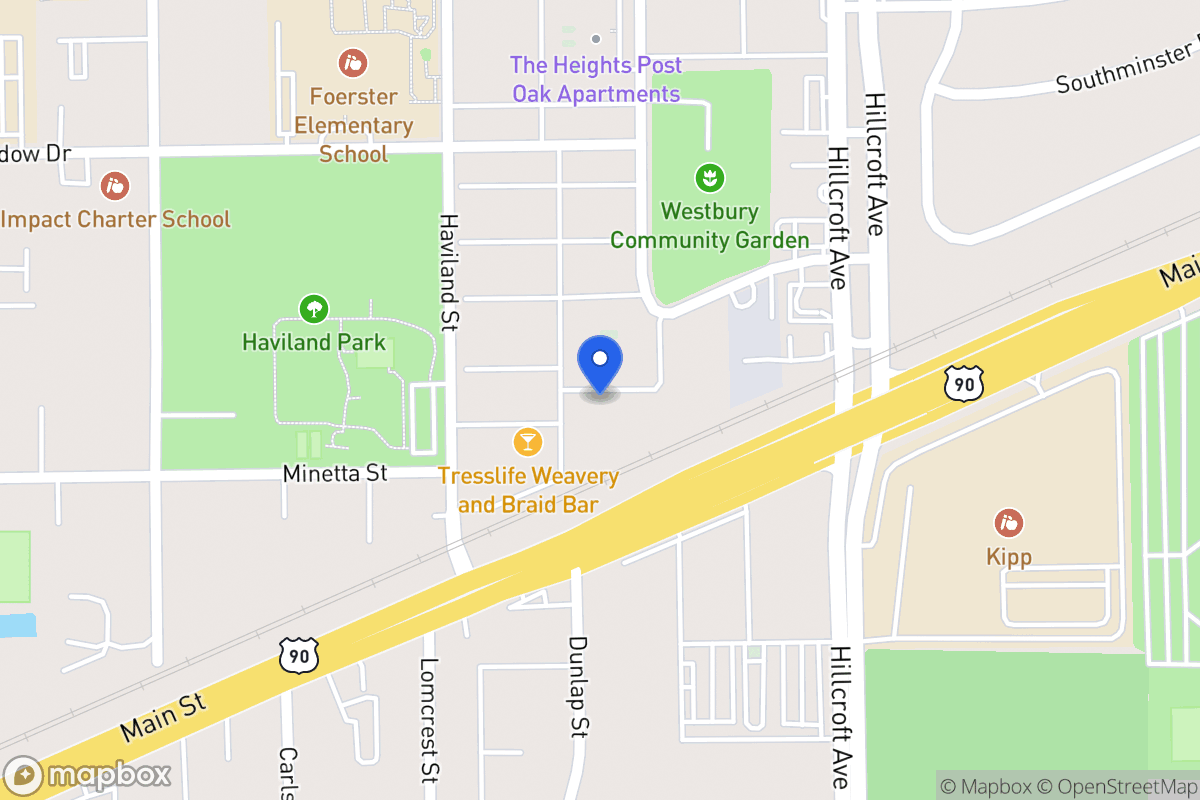 Map of Rihab St, Houston